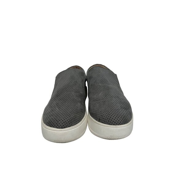 Steve Madden Gray Perforated Suede Slip-On Platform Sneakers Size 6 - Picture 4 of 12
